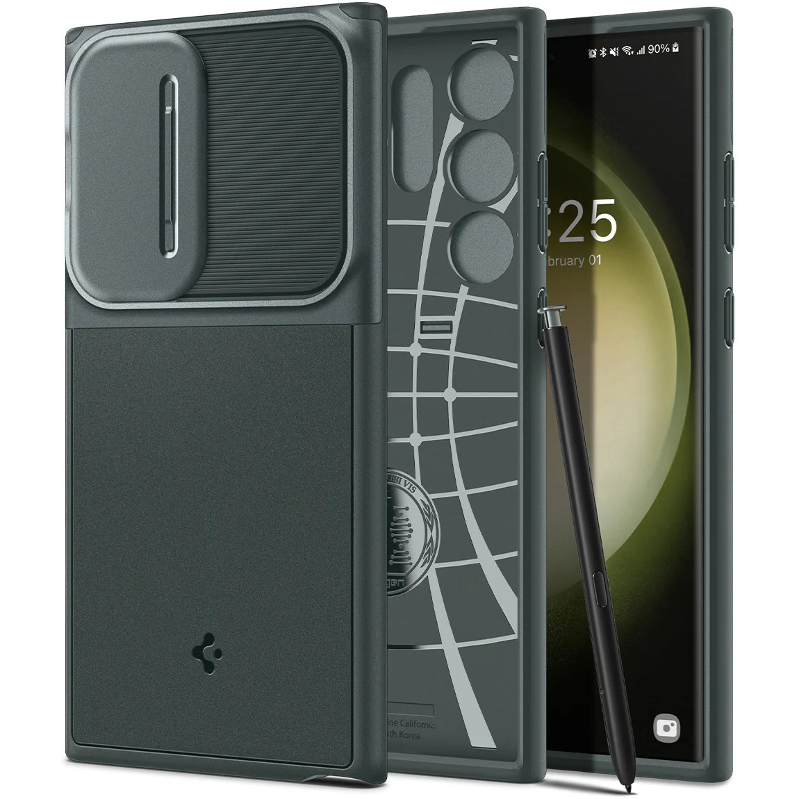 Oryginalne etui od marki Spigen z serii Optik Armor dla Galaxy S23 Ultra